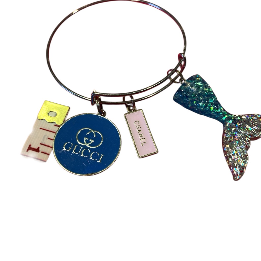Gucci Blue And Silver Charm Bracelet